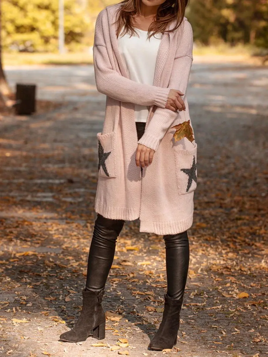 Autumn Winter Hooded Star Cardigan