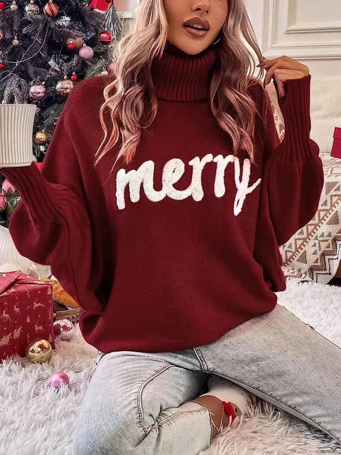 Bertha Christmas Loose Women Sweater