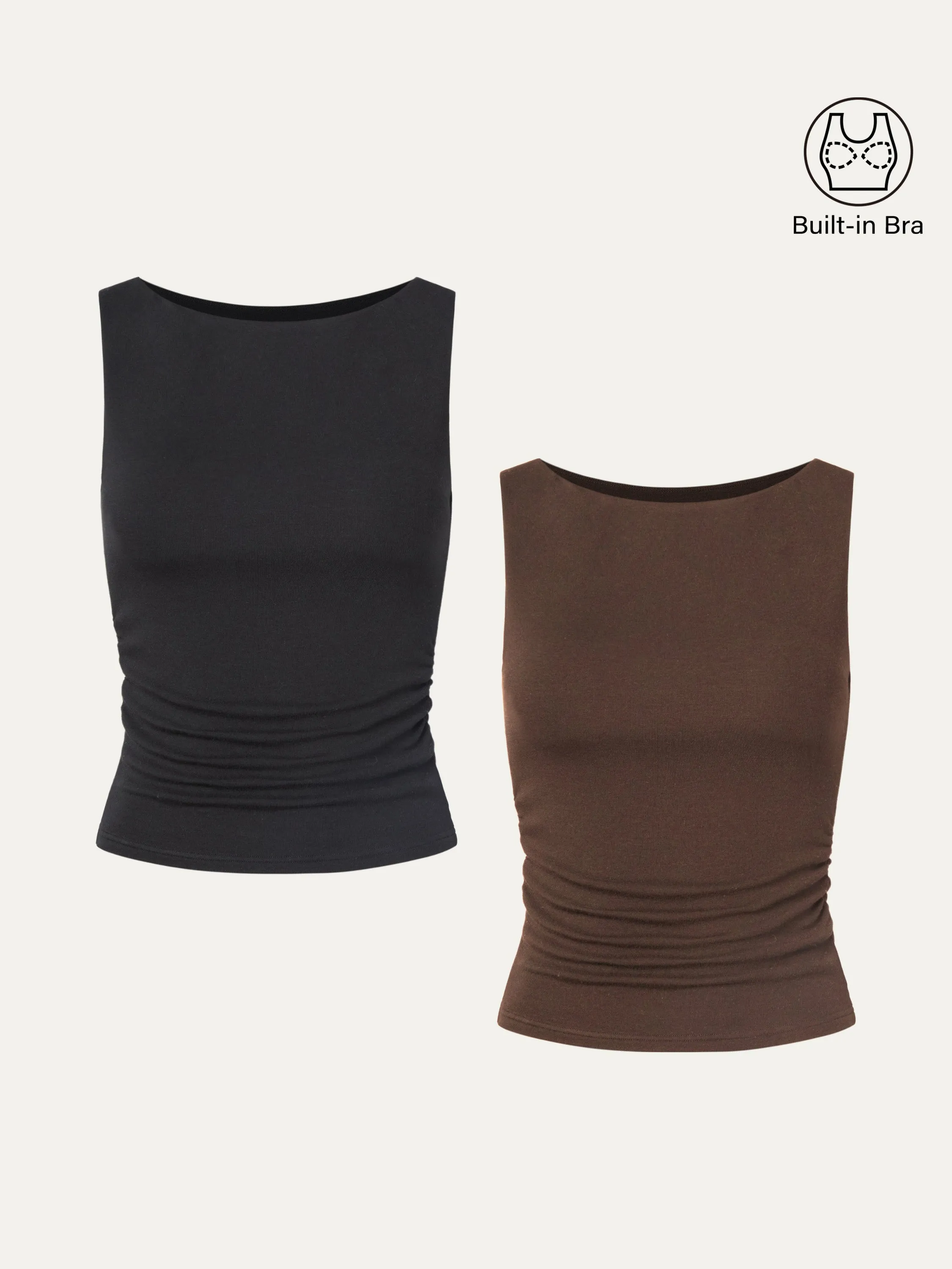 Boat Neck Brami Tank Top