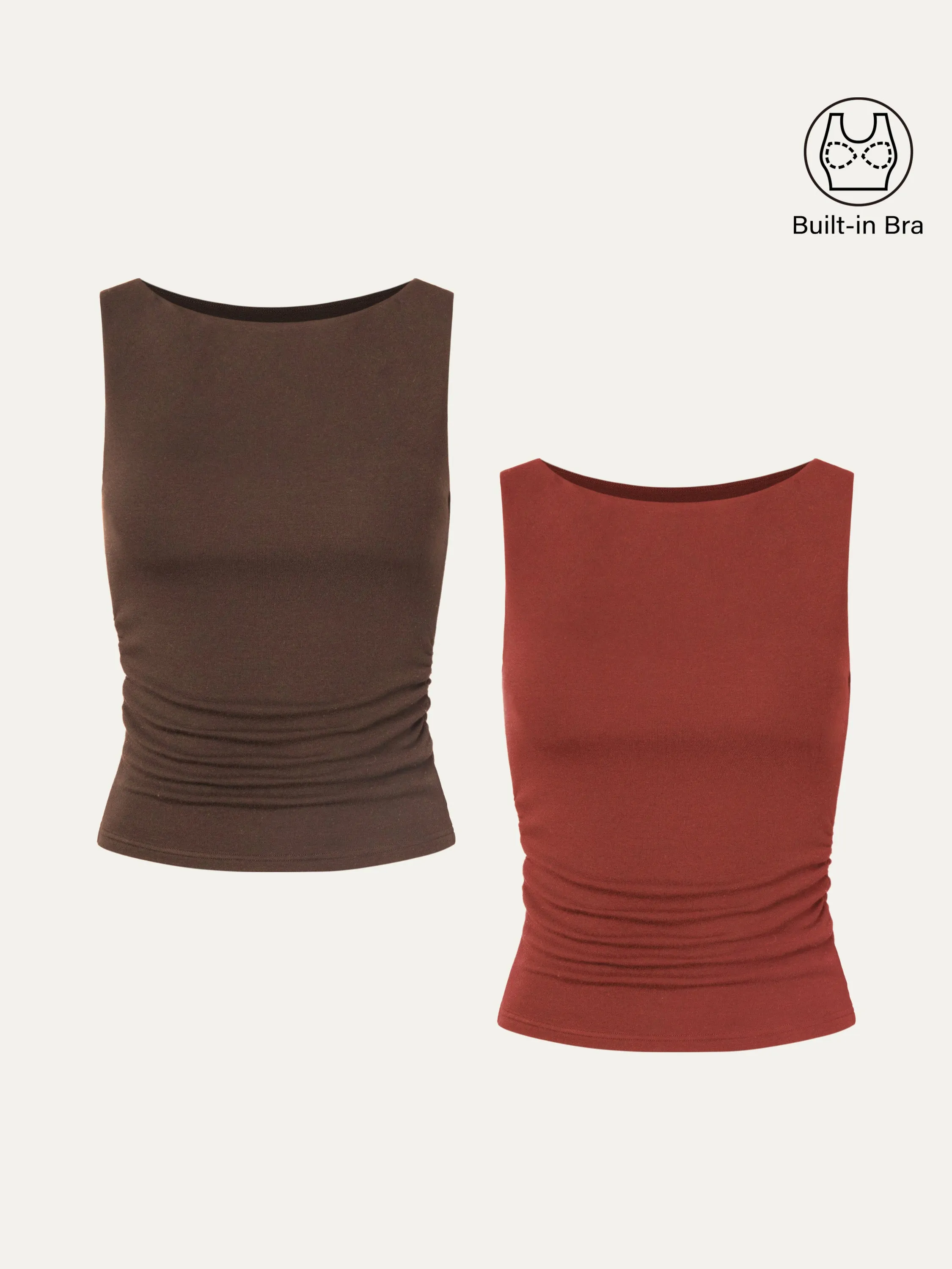 Boat Neck Brami Tank Top