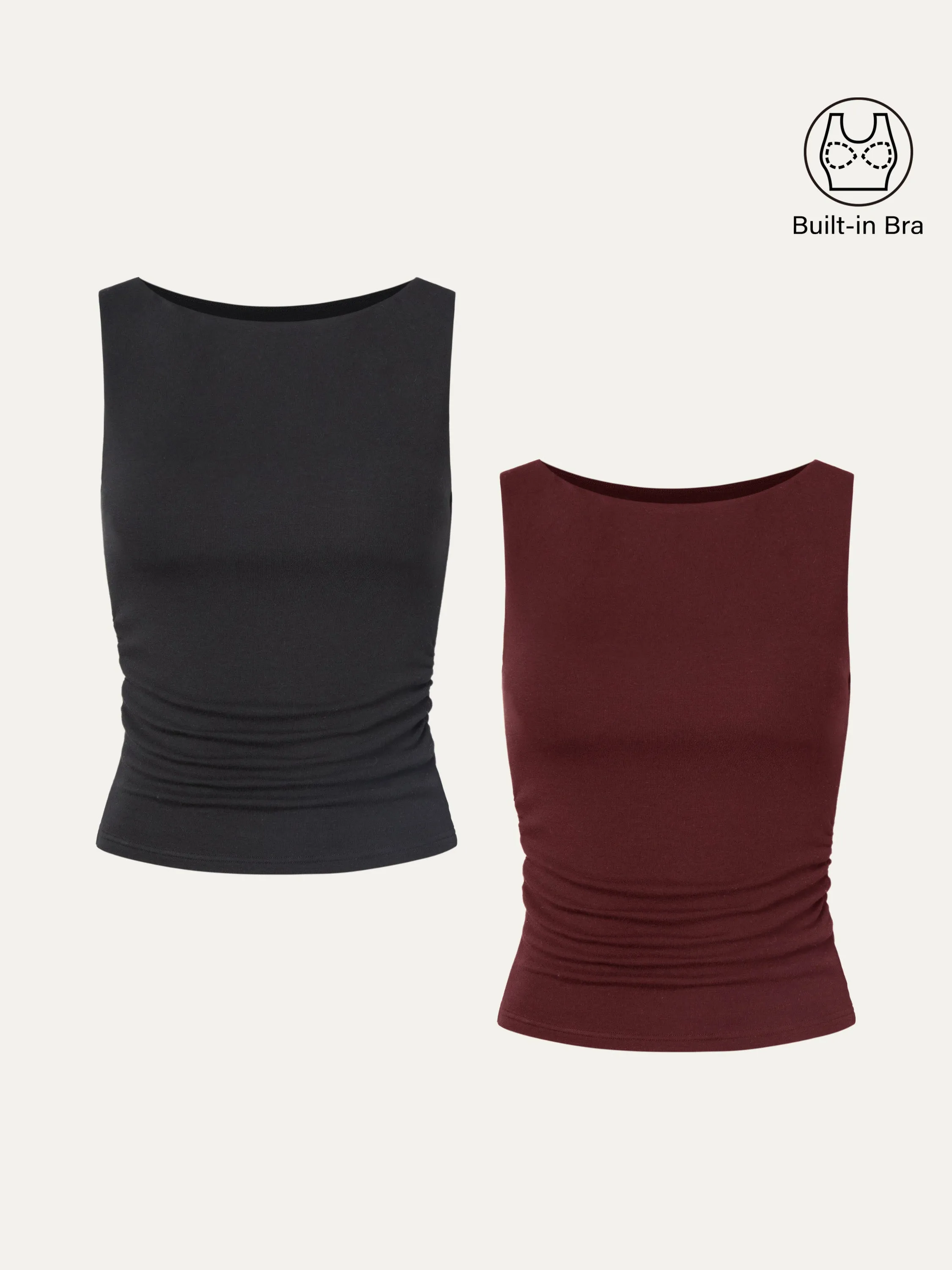 Boat Neck Brami Tank Top