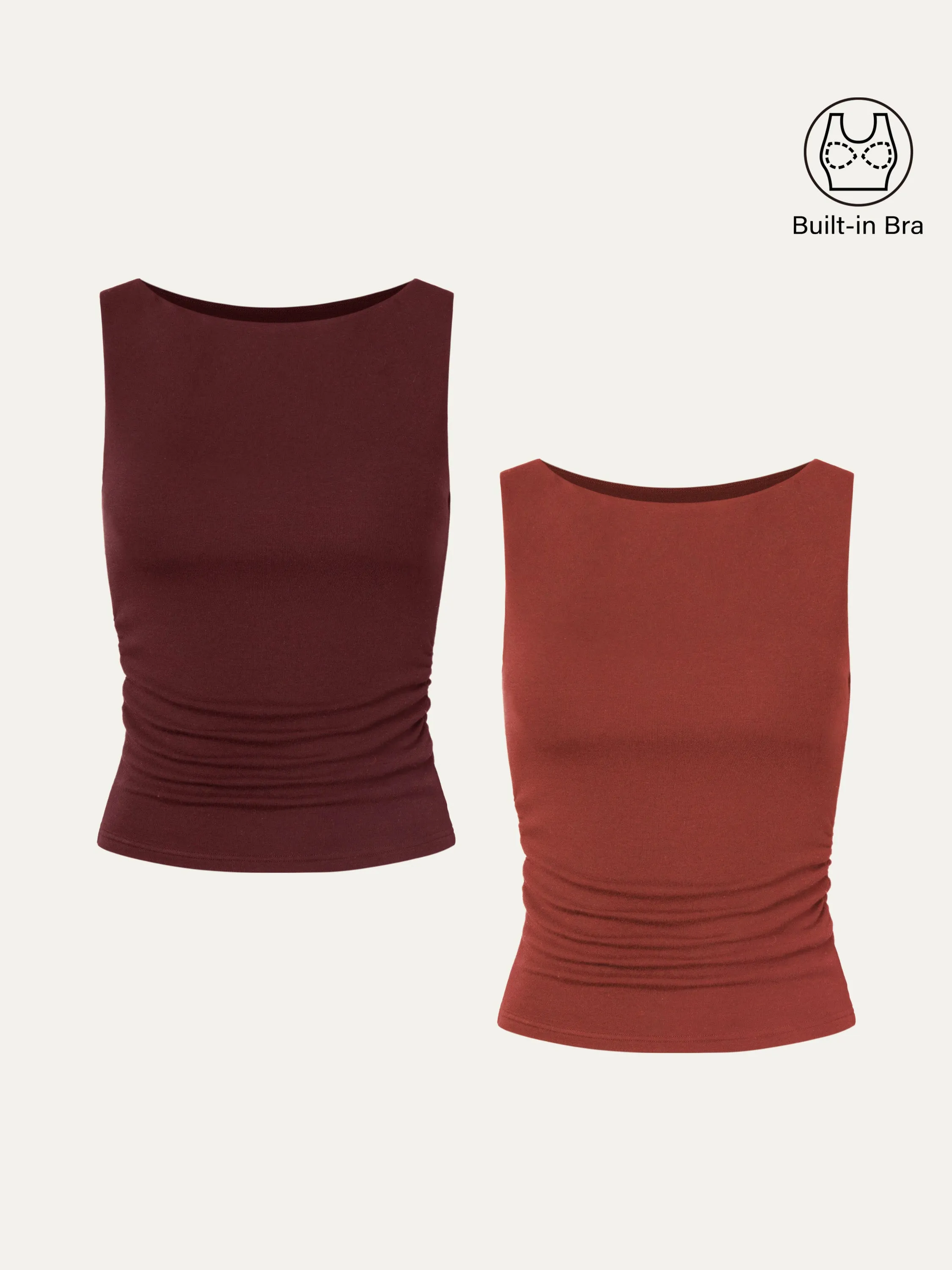 Boat Neck Brami Tank Top