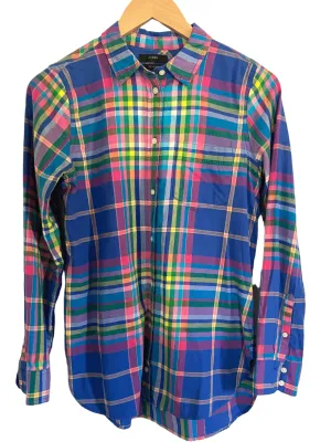 Bright Spring Plaid Button-down Shirt