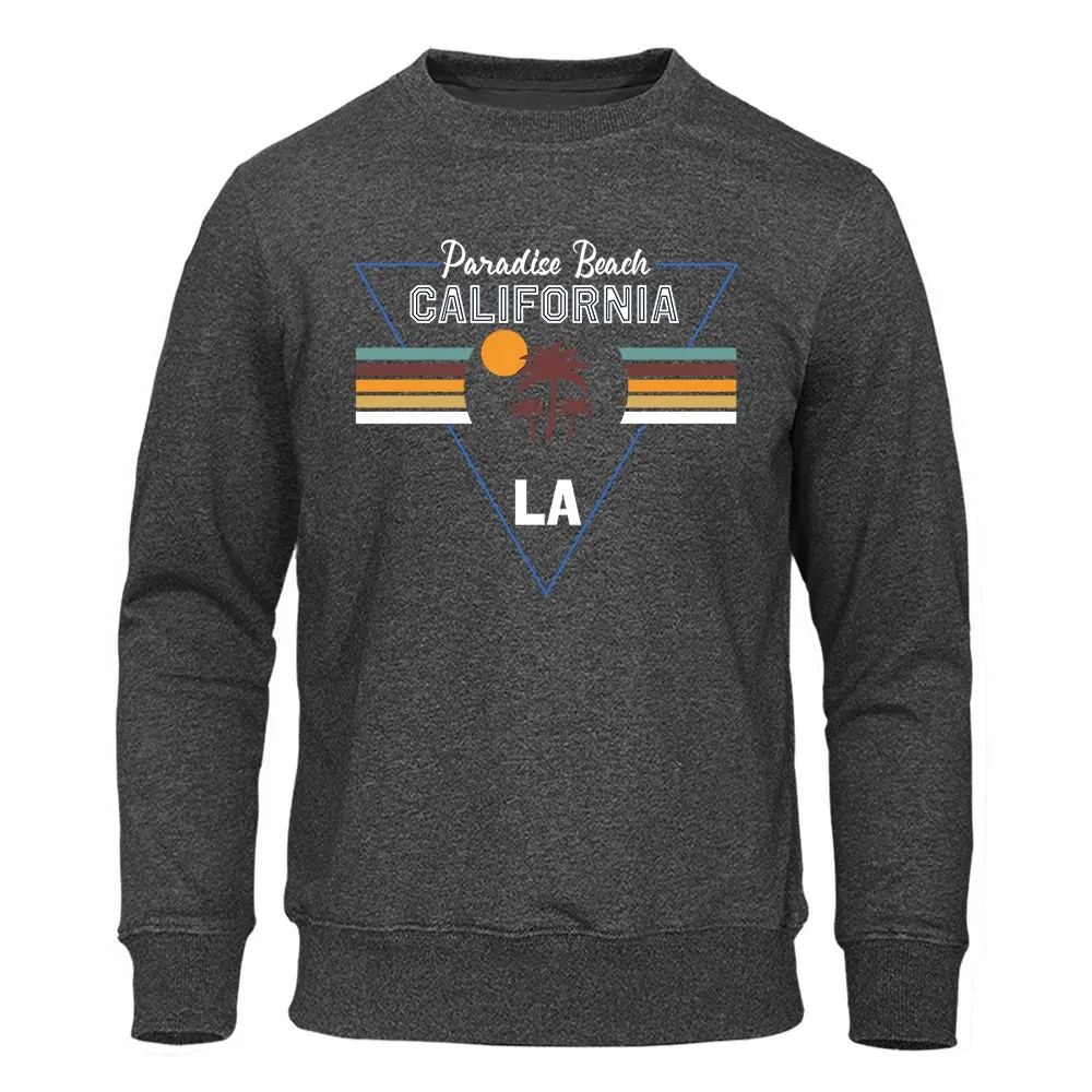 California Paradise Beach Letter Hip Hop Hoodie For Men Sport Warm Top Pullover Fleece Pullovers Comfortable Fashion Hoodies