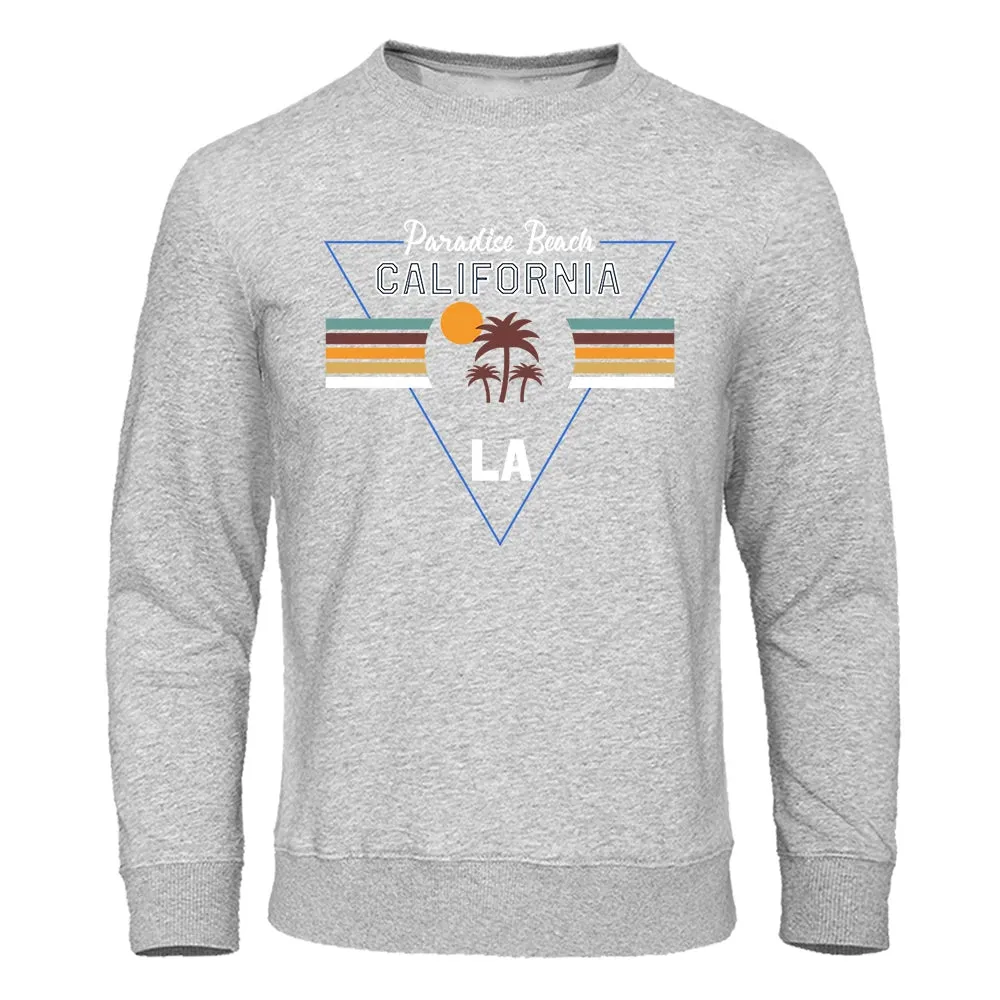 California Paradise Beach Letter Hip Hop Hoodie For Men Sport Warm Top Pullover Fleece Pullovers Comfortable Fashion Hoodies