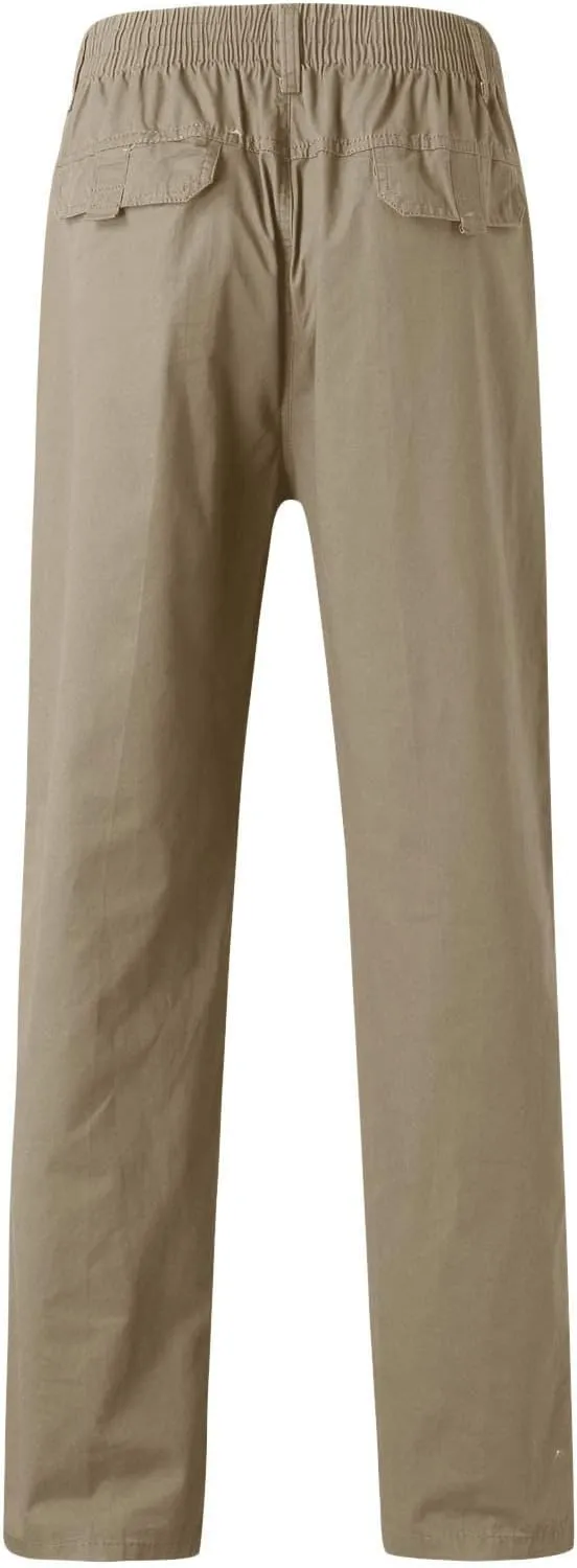 Cargo Pants for Men Big and Tall, Sweatpants with Pockets Drawstring Athletic Pants Joggers Running Sports Sweatpants