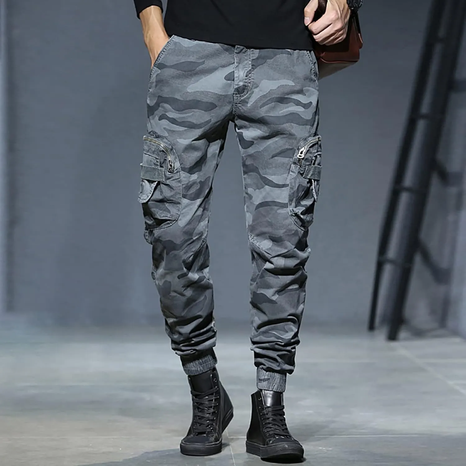 Cargo Sweatpants for Men Lounge Pants Mens Casual Cargo Pants Sports Sweatpants Running Trousers with Pockets Jogger