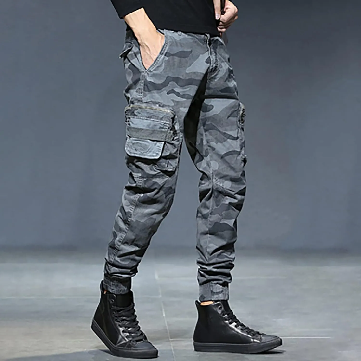Cargo Sweatpants for Men Lounge Pants Mens Casual Cargo Pants Sports Sweatpants Running Trousers with Pockets Jogger