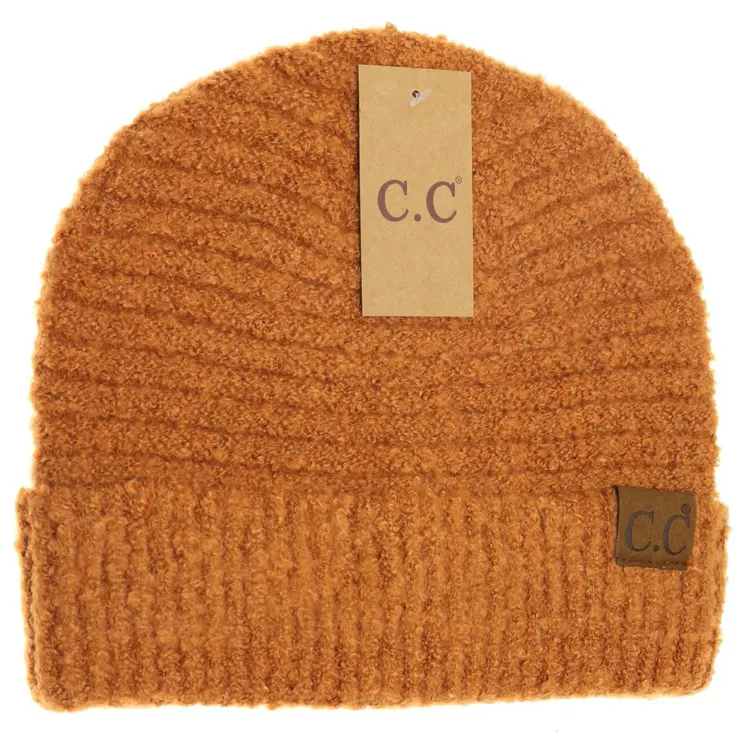 CC Beanie Solid Boucle Knit
