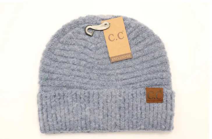 CC Beanie Solid Boucle Knit