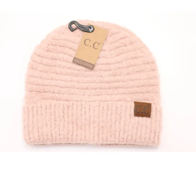 CC Beanie Solid Boucle Knit