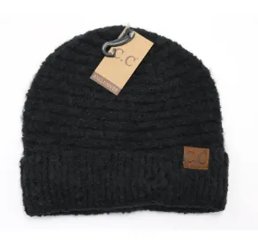 CC Beanie Solid Boucle Knit