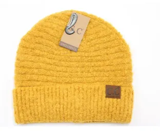 CC Beanie Solid Boucle Knit