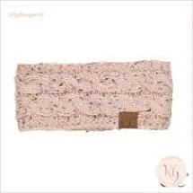 CC Headband Cable Knit Flecked
