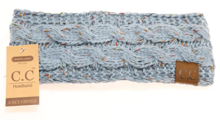 CC Headband Cable Knit Flecked
