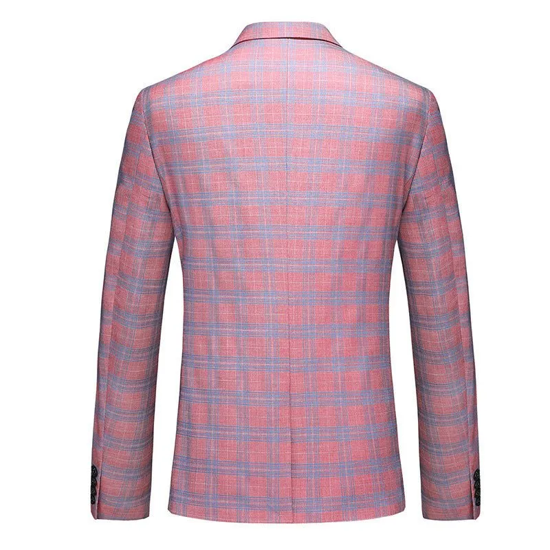 CottonBlend Chic Skinny ZipperFly SingleBreasted 2Piece Suit