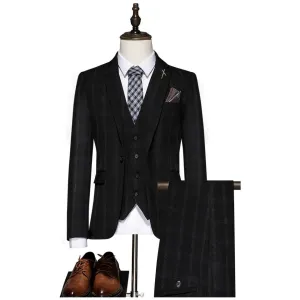 CottonBlend Modish Skinny ZipperFly 3-Piece Suit