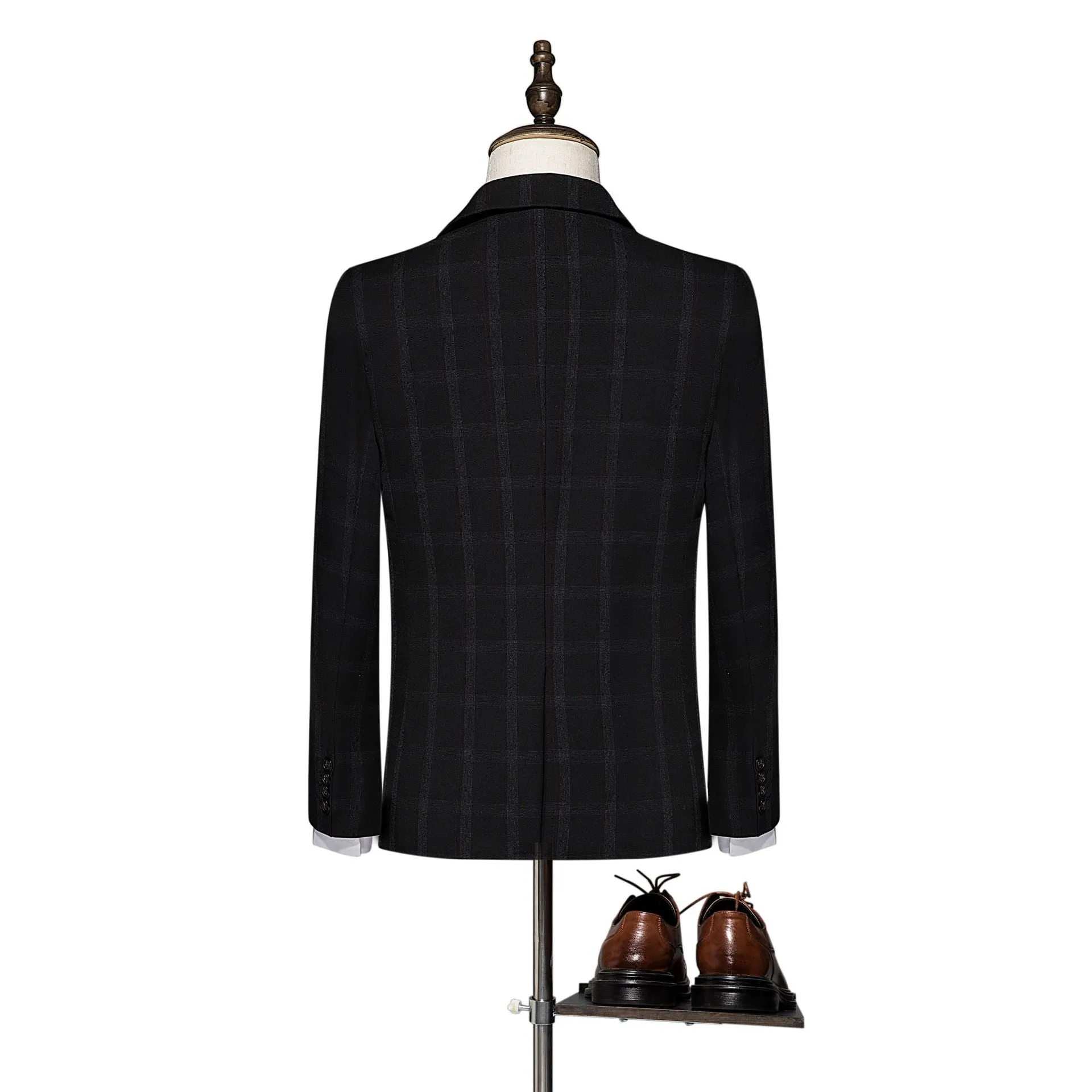 CottonBlend Modish Skinny ZipperFly 3-Piece Suit