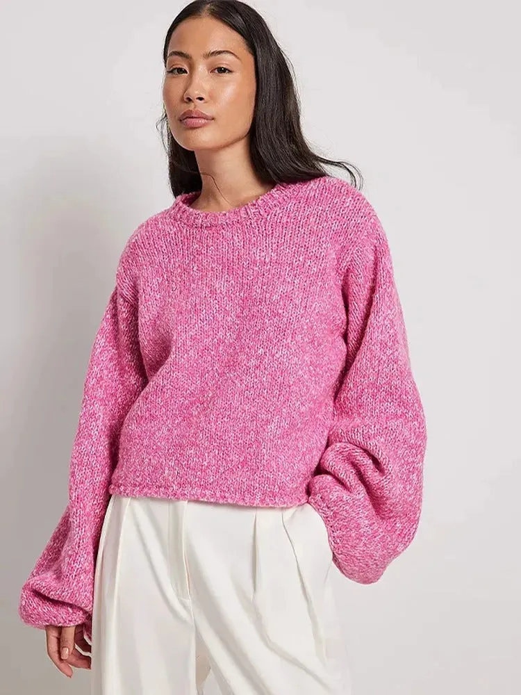Dana O-neck Back Cut Out Women Sweater