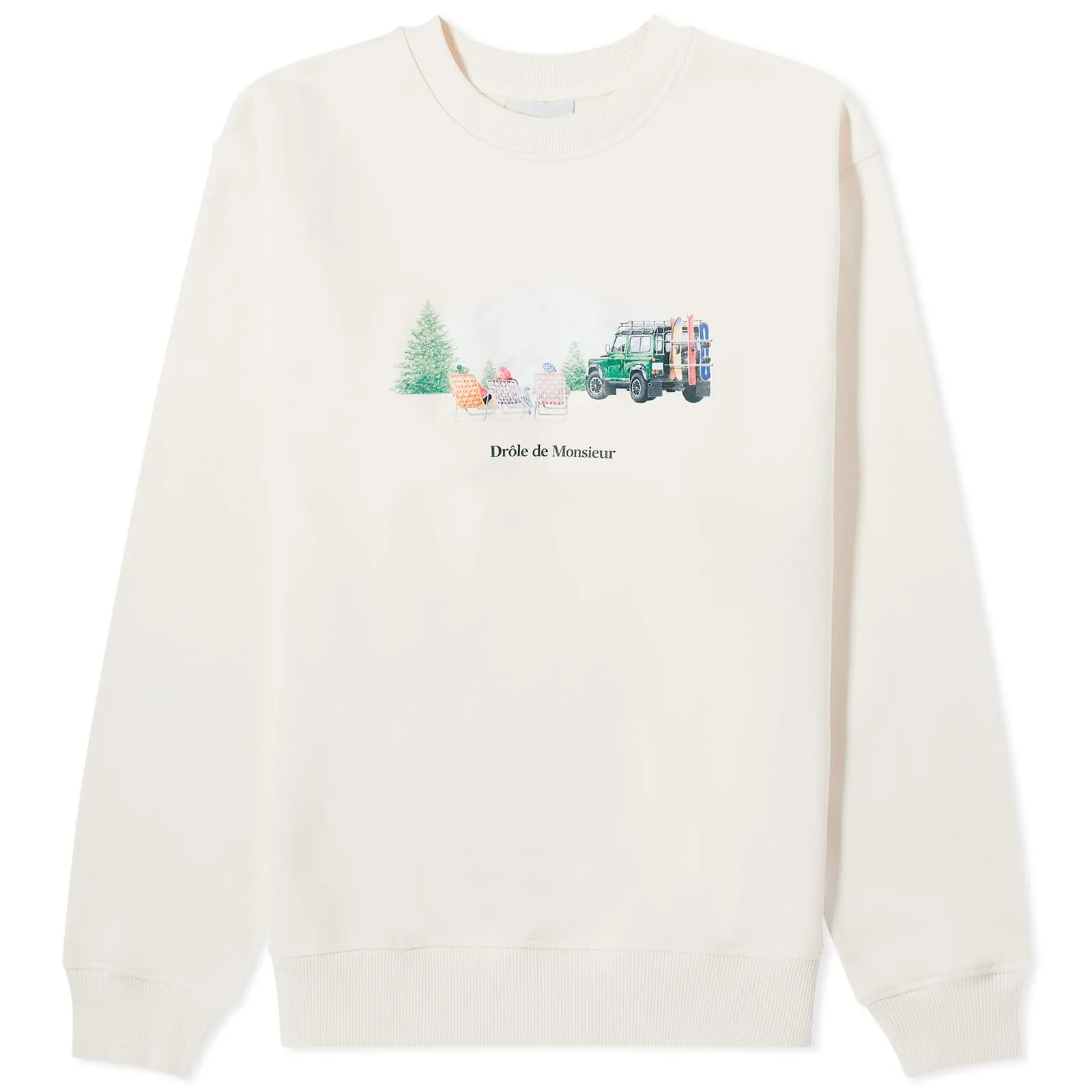 Drôle De Monsieur Mountain Sweatshirt, Cream