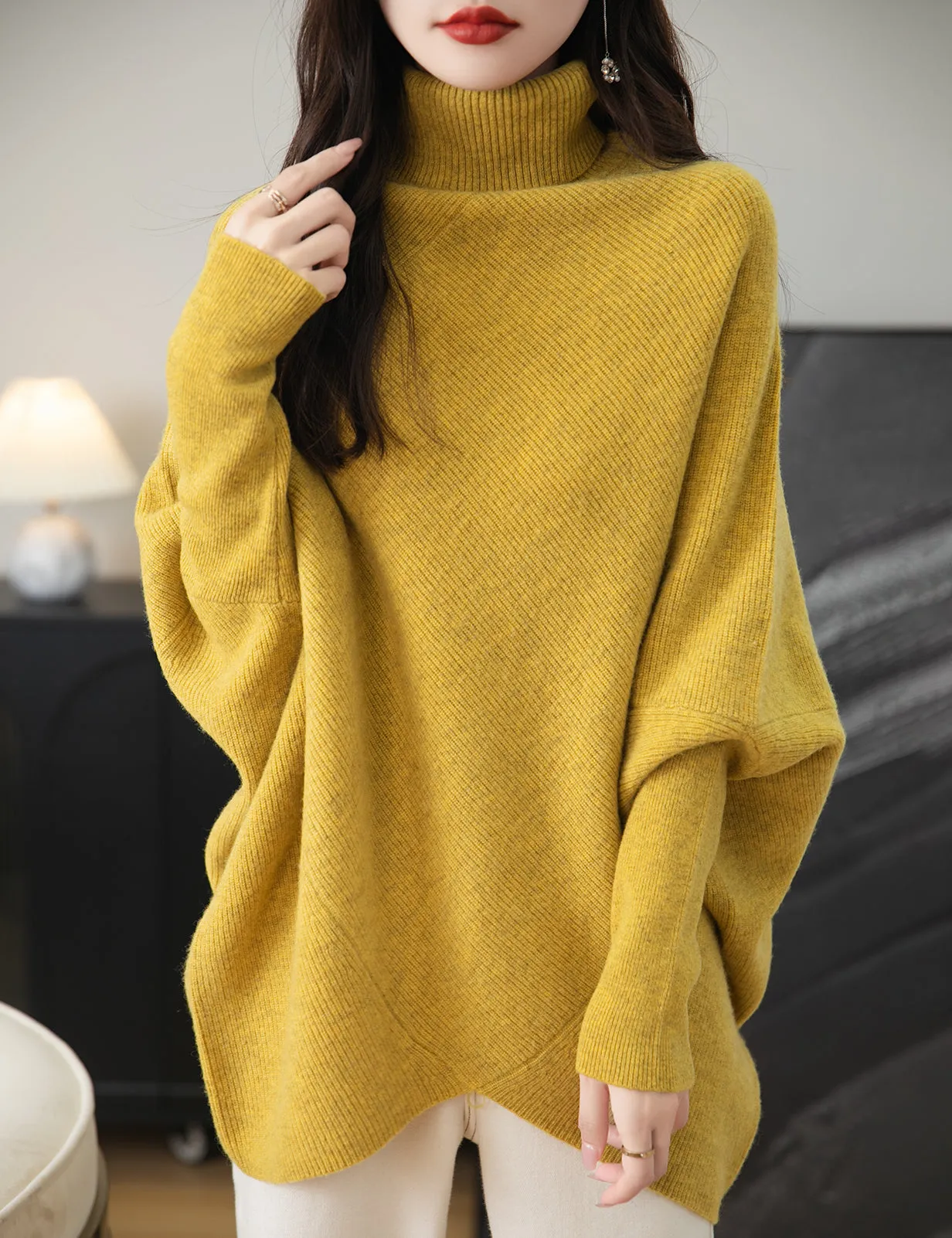 Eliza Woman Turtleneck Oversized Sweater