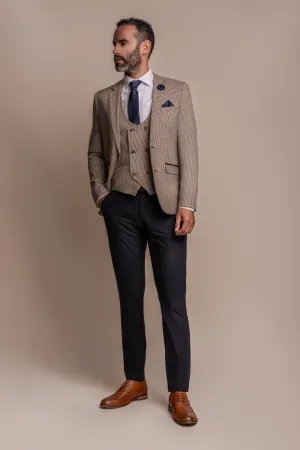 Elwood Houndstooth with Reed Navy Trousers