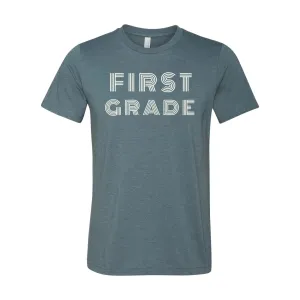 First Grade Retro Font Soft Tee
