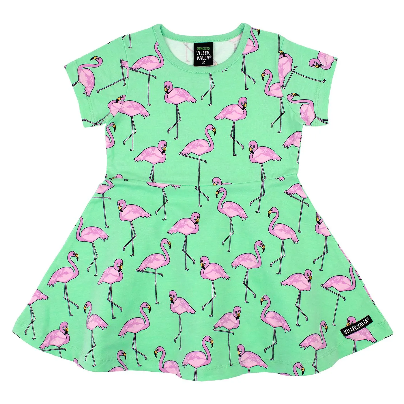 Flamingo Half Circle Short Sleeve Dress