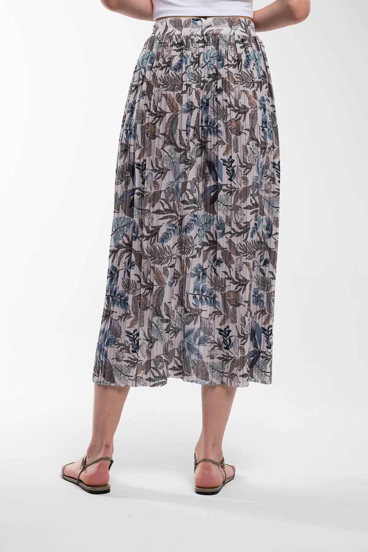 Floral Spring Pleated Skirt