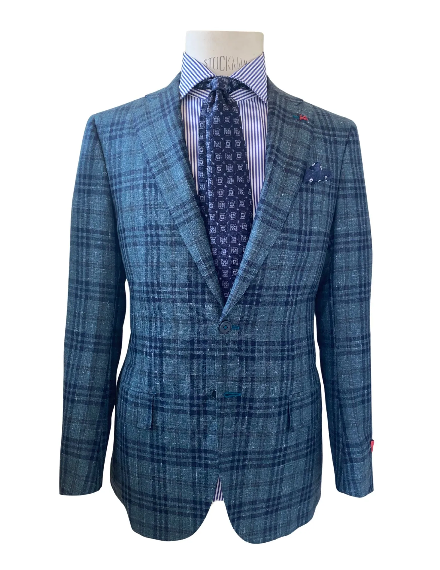 Green and Navy Plaid Sportcoat