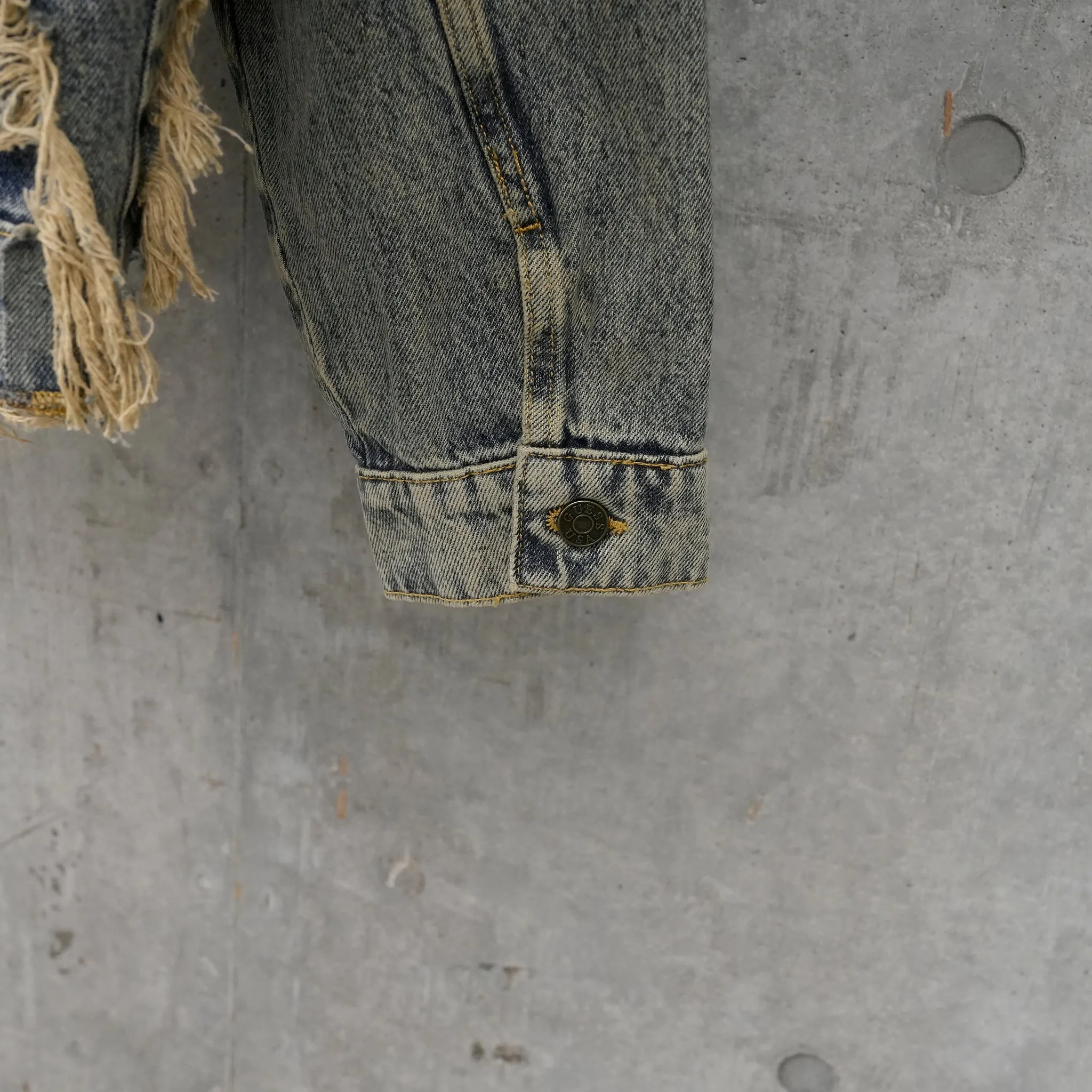 GUSA DISTRESSED DENIM JACKET / G2SW:GUSA HEAVY STAINED M