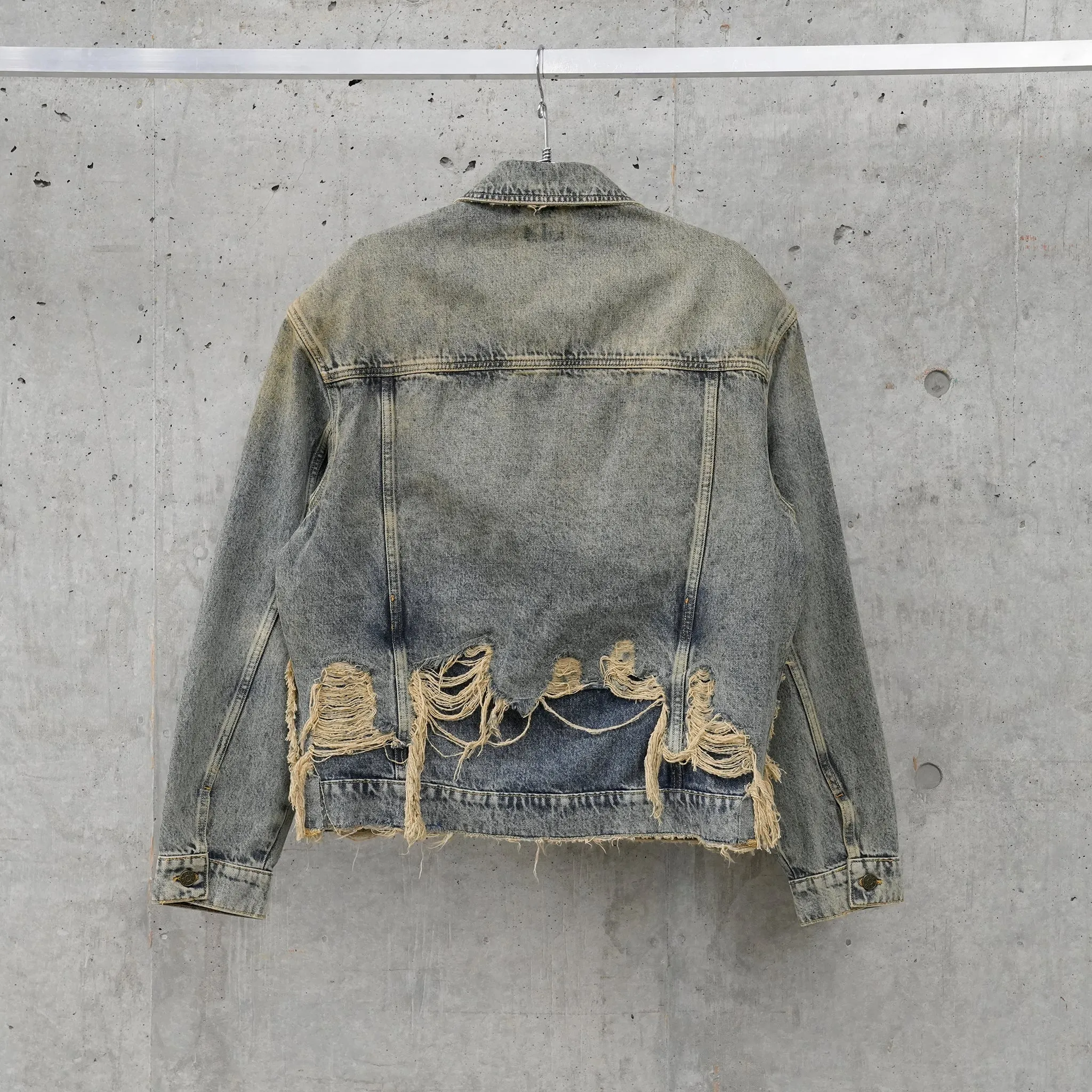GUSA DISTRESSED DENIM JACKET / G2SW:GUSA HEAVY STAINED M