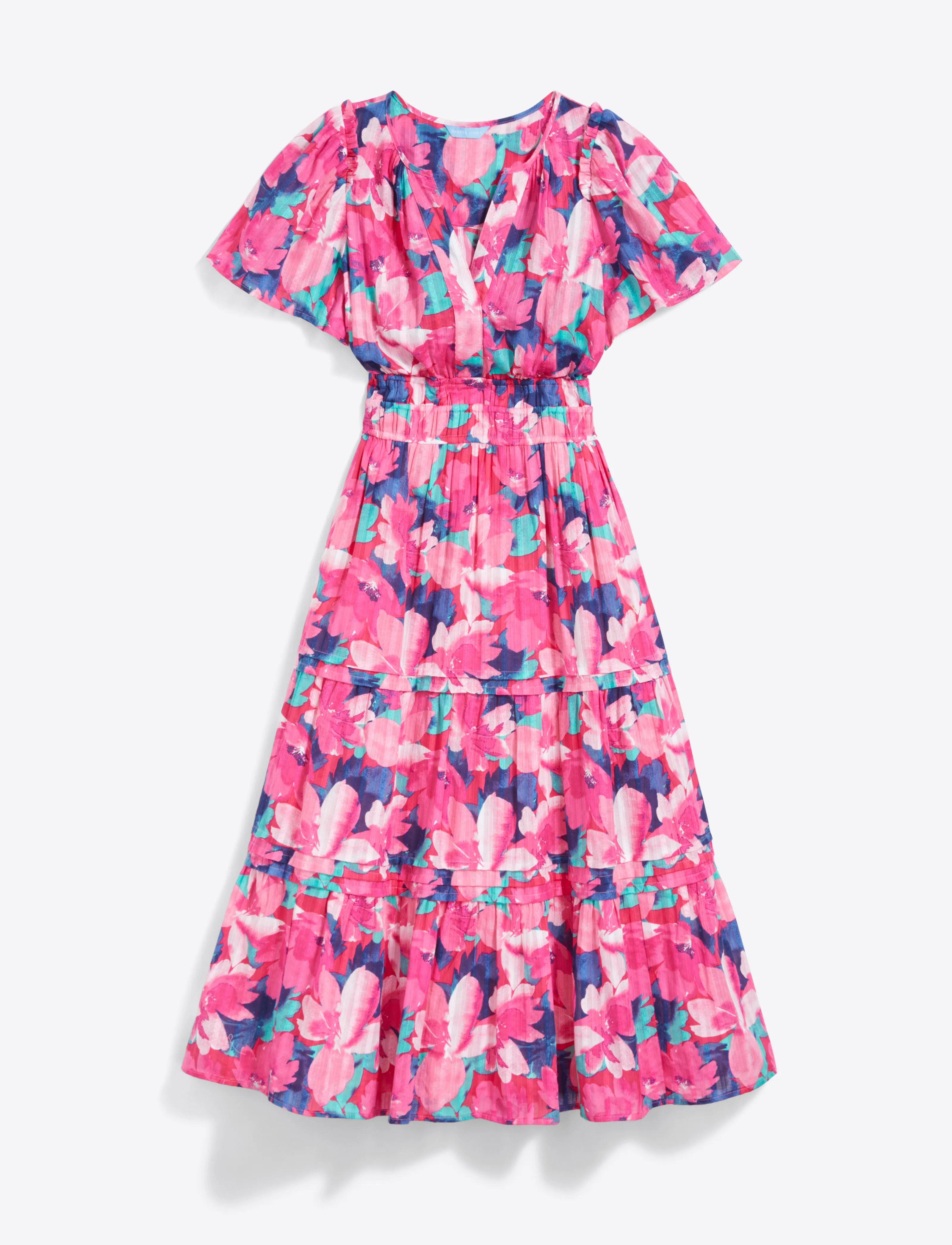 Hollie Midi Dress in Shadow Stripe