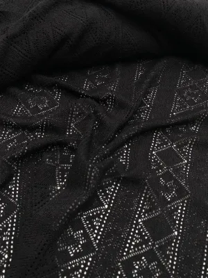 Lace Sweater Knit, Black (KSW0415)