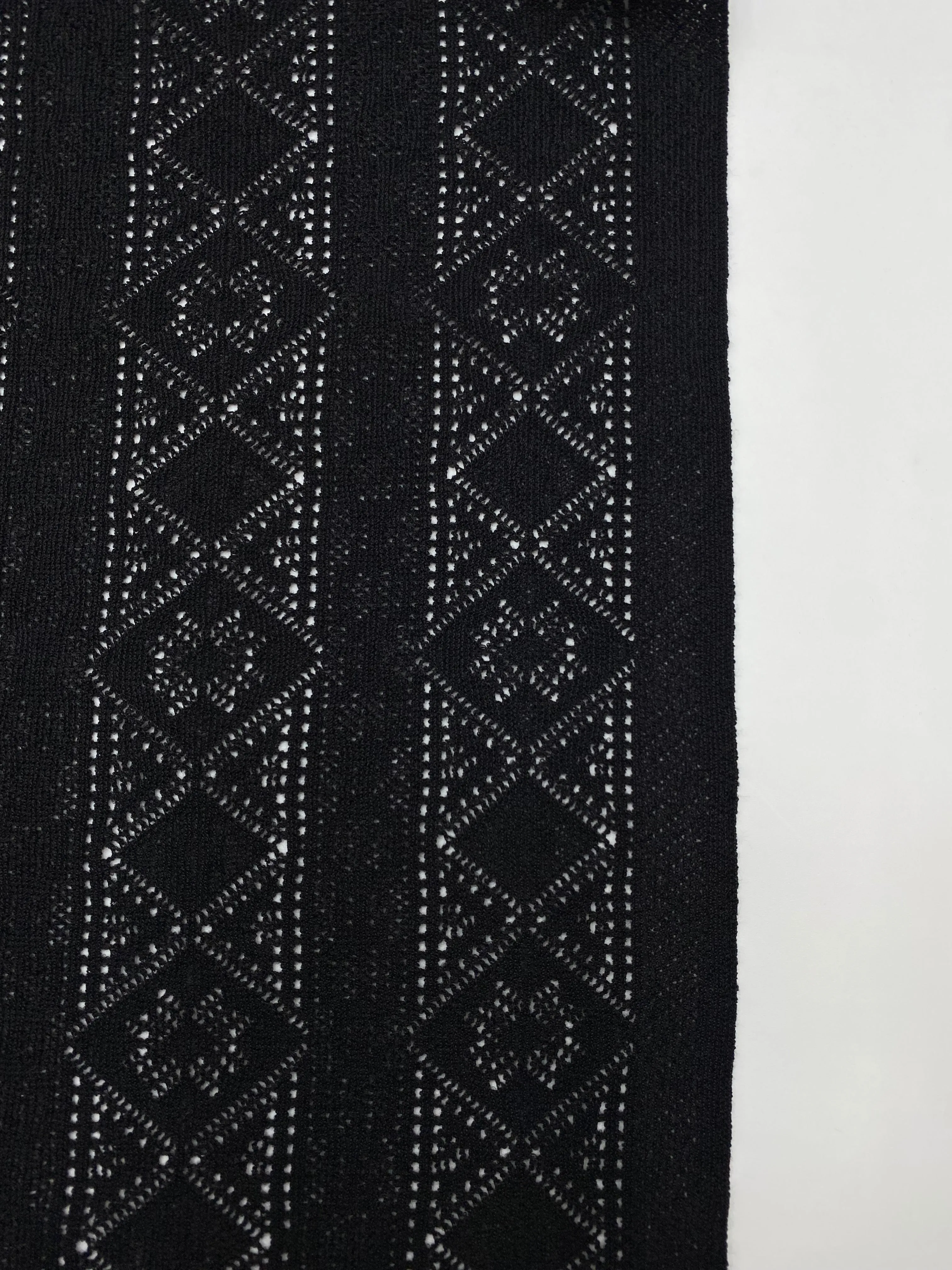 Lace Sweater Knit, Black (KSW0415)