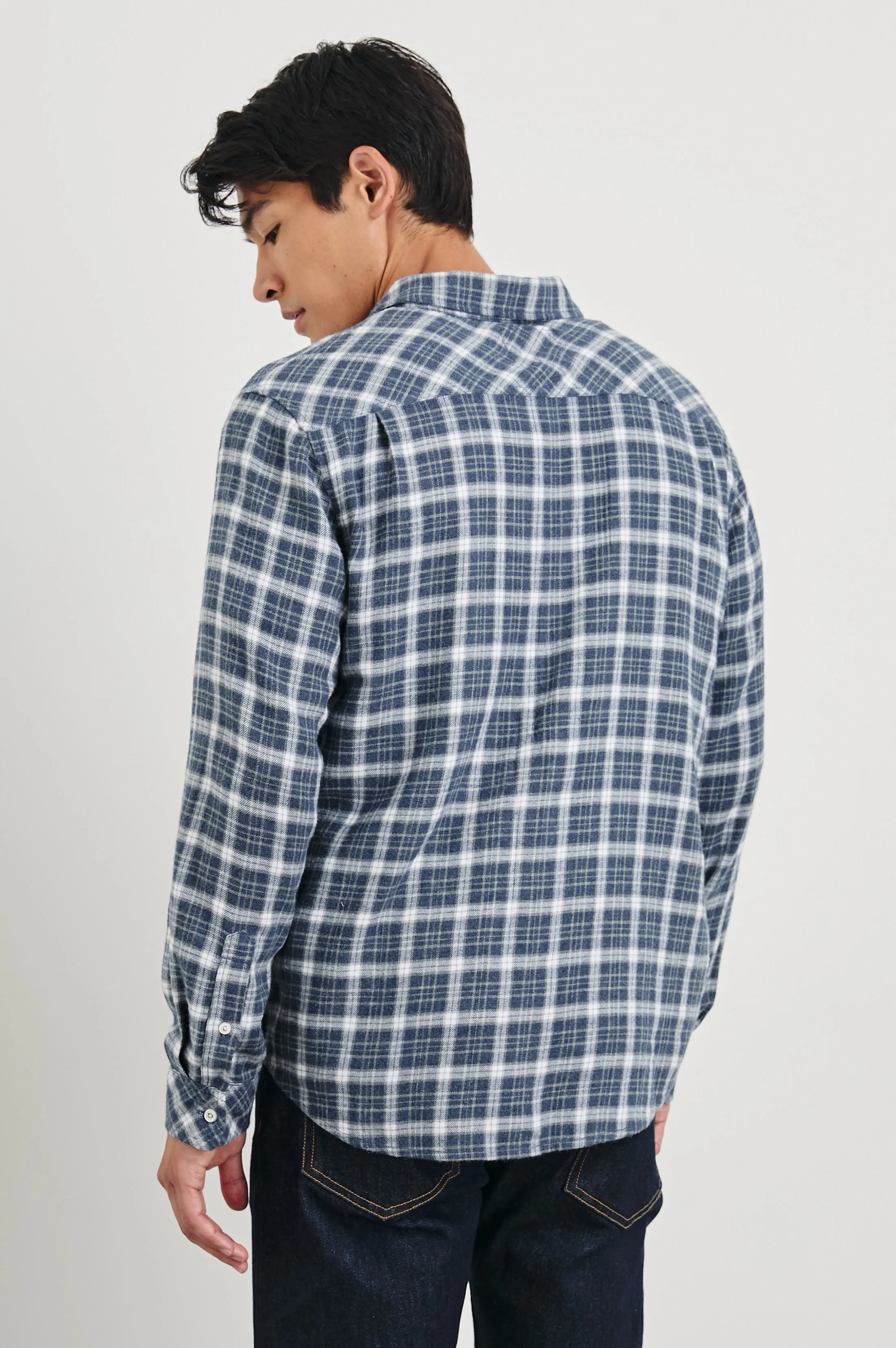 LENNOX SHIRT - DENIM WHITE GREY