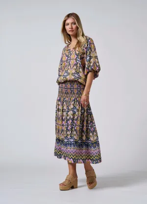 loobies story mira skirt indigo multi LS2826M