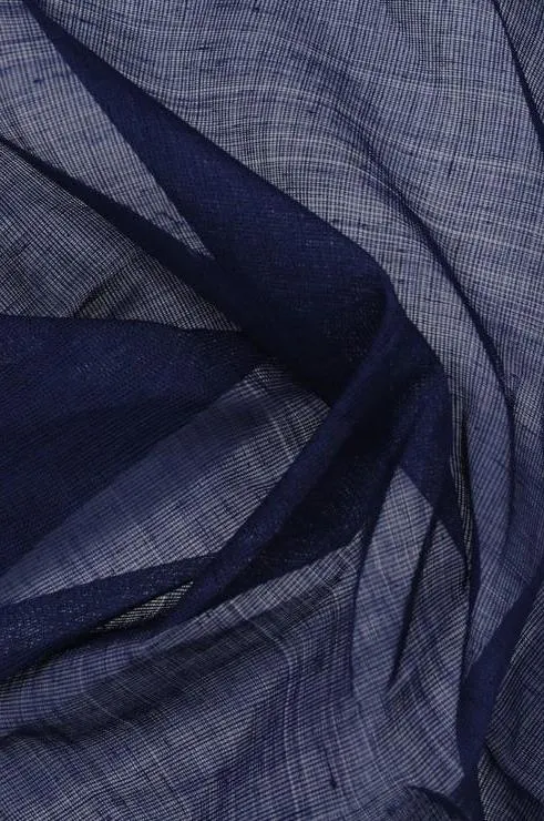 Navy Cotton Voile Fabric