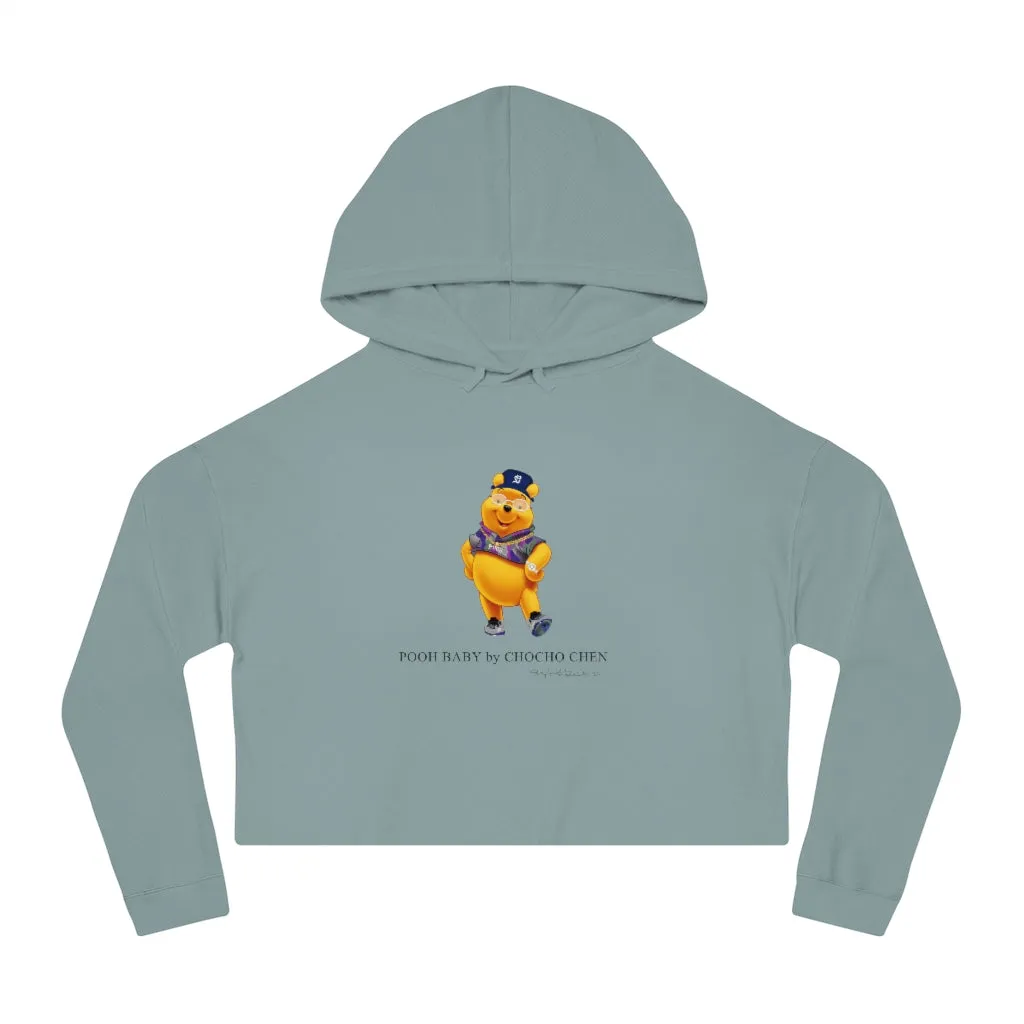POOH BABY Womens Cropped Hooded Sweatshirt