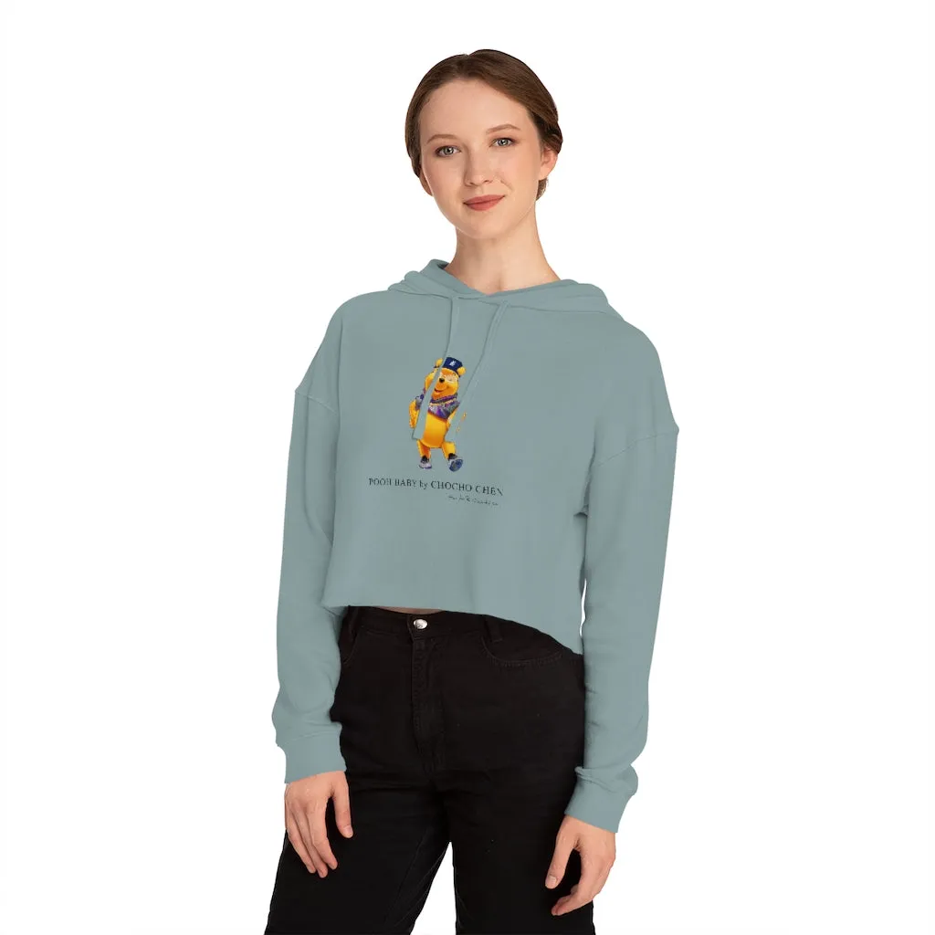 POOH BABY Womens Cropped Hooded Sweatshirt