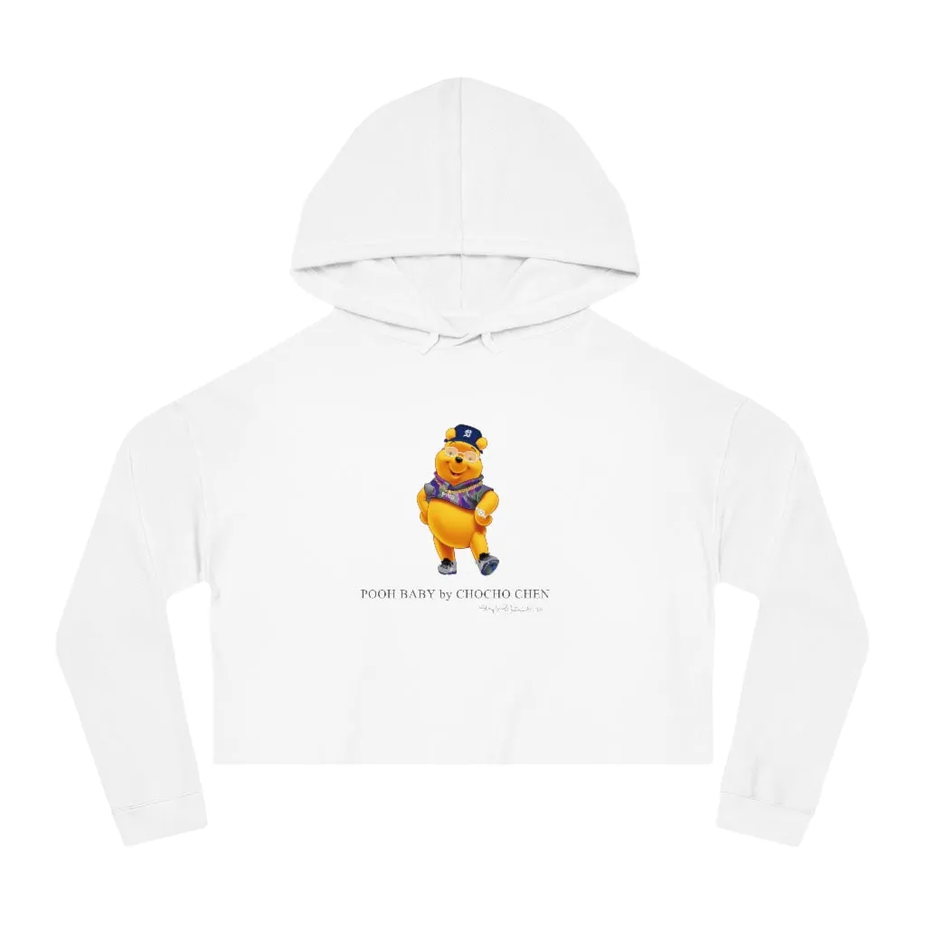 POOH BABY Womens Cropped Hooded Sweatshirt