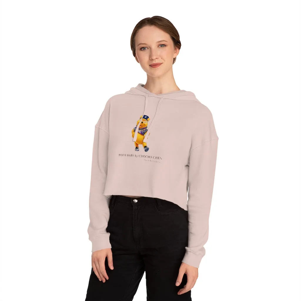 POOH BABY Womens Cropped Hooded Sweatshirt