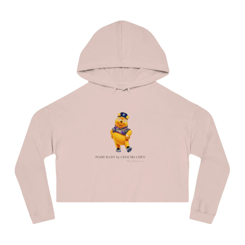 POOH BABY Womens Cropped Hooded Sweatshirt