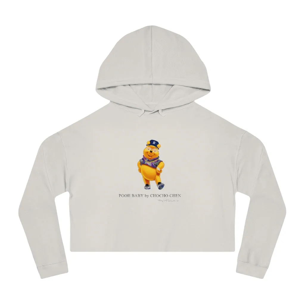 POOH BABY Womens Cropped Hooded Sweatshirt