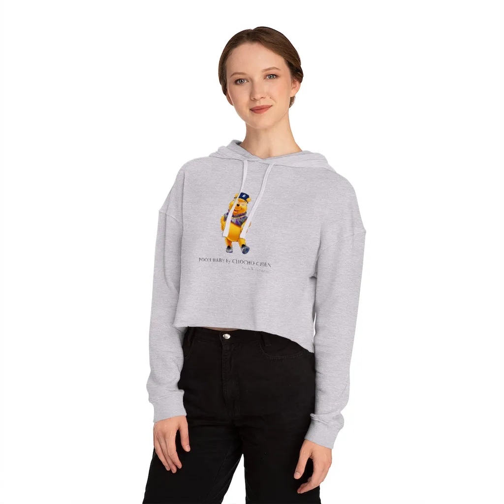 POOH BABY Womens Cropped Hooded Sweatshirt