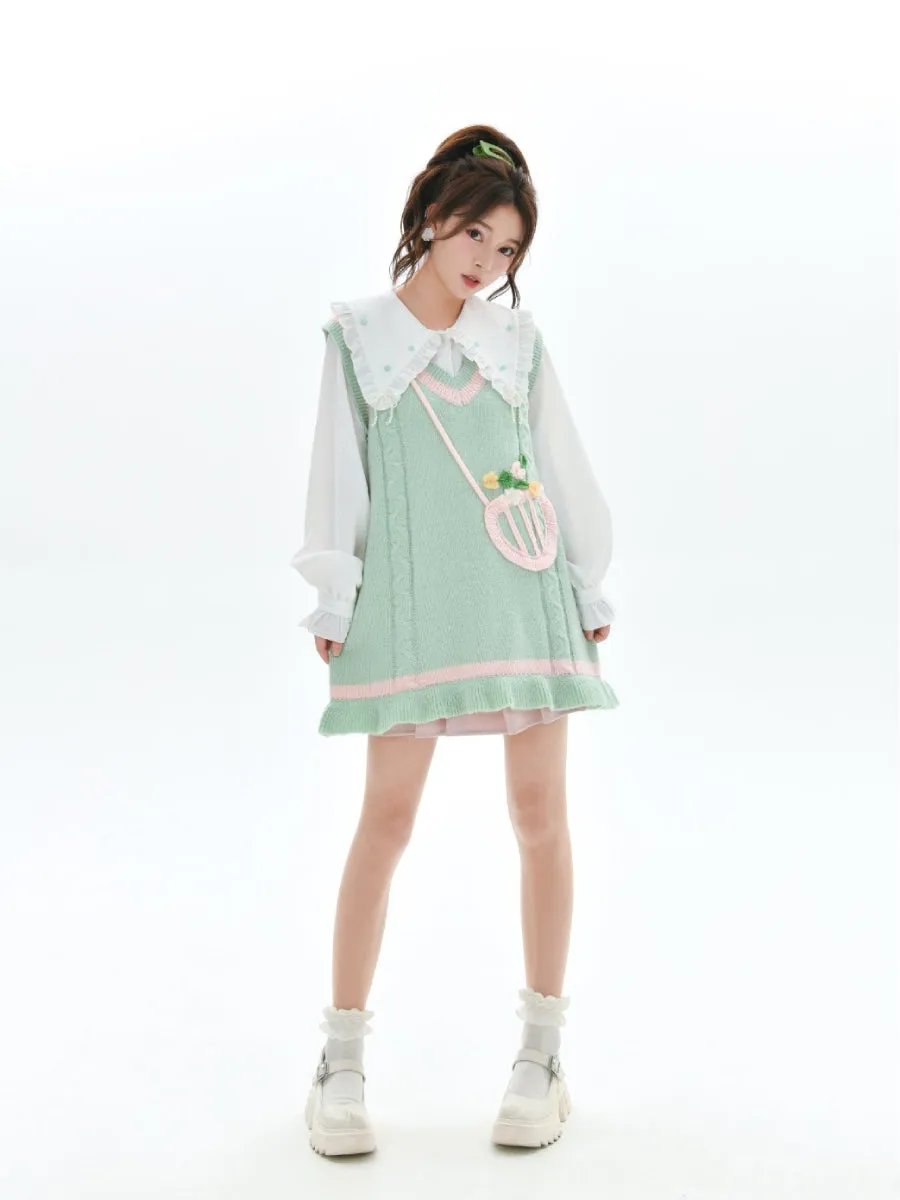 Posy Textured Blouse, Knit Vest & Dresses