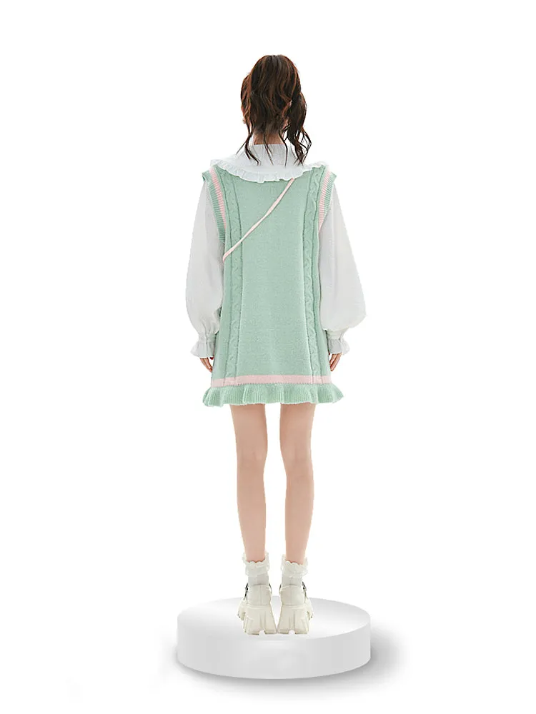 Posy Textured Blouse, Knit Vest & Dresses