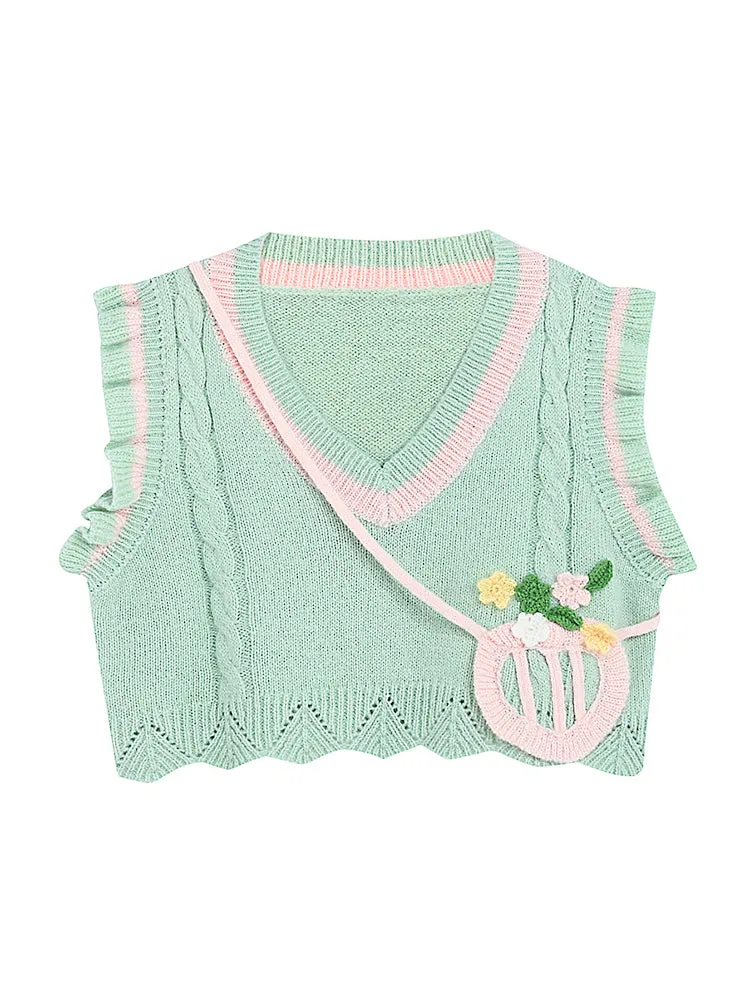 Posy Textured Blouse, Knit Vest & Dresses