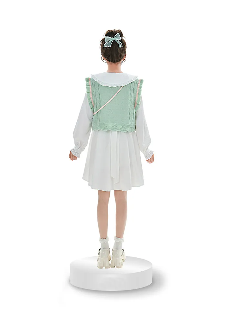 Posy Textured Blouse, Knit Vest & Dresses