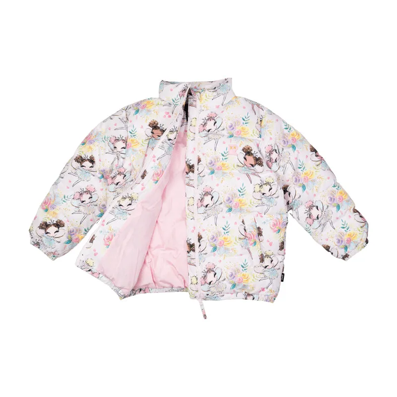 Rock Your Kid Fairies Puff Padded Jacket With Lining